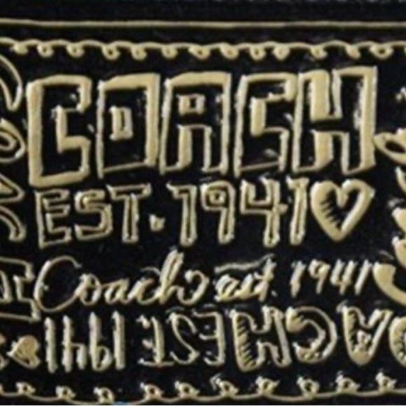 Coach Like New Poppy Daisy Liquid Gloss Patent Leather Tote Shoulder Bag - Picture 3 of 10